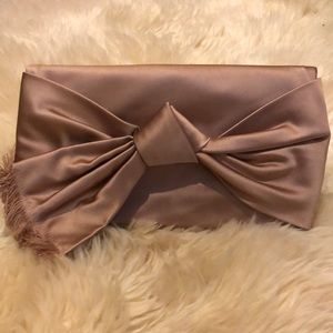 Tory Burch Eleanor Satin Clutch with Bow